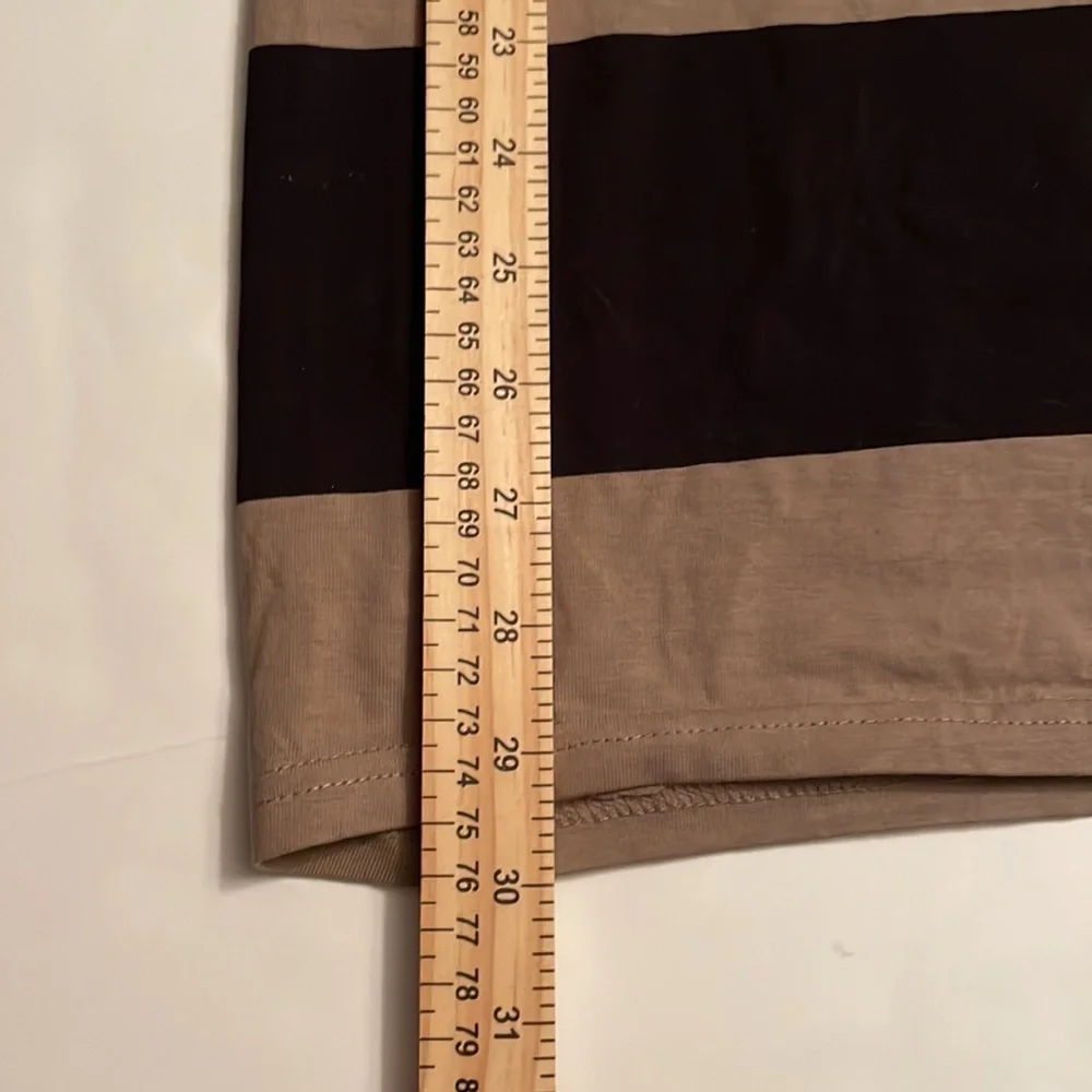 DIVIDED (by H&M) stripes dress or tunic, size 6. Colors tan and black. Stretchy - Picture 15 of 15